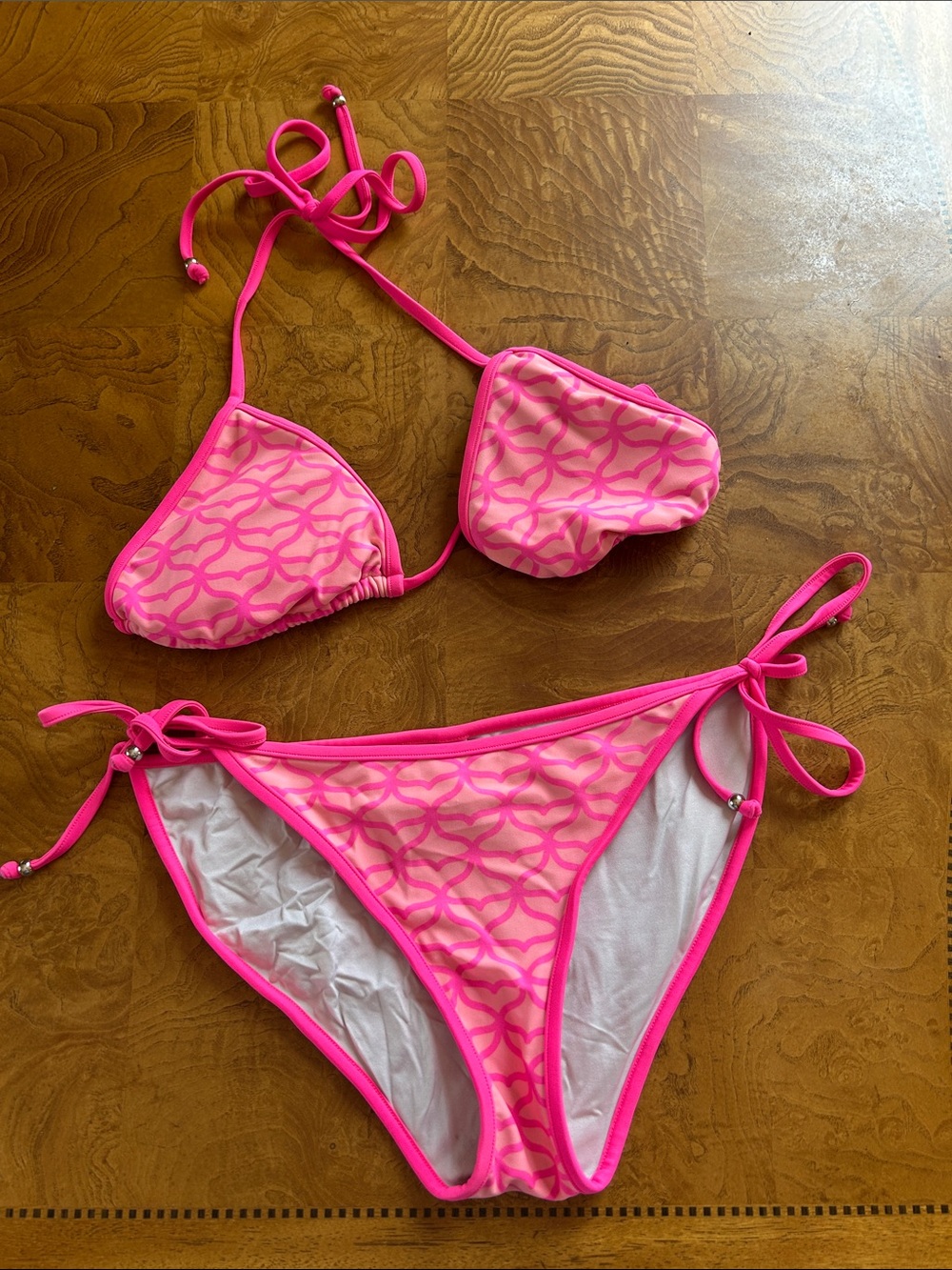 Vineyard Vines Neon Pink String Bikini Set